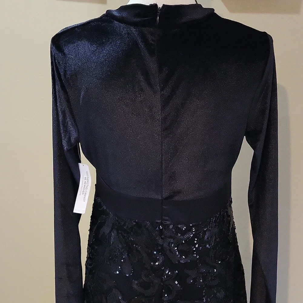 VENUS Black Fit and Flare Cocktail Dress